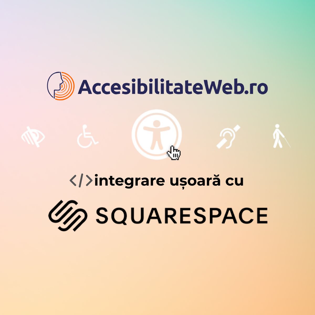Modul Accesibilitate Web pentru Square space